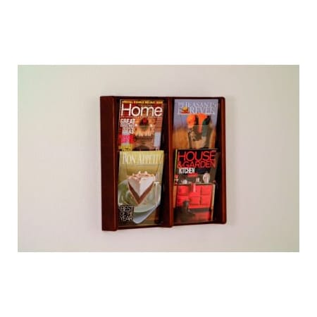 Wooden Mallet 4 Pocket (2Wx2H) Acrylic & Oak Wall Display - Mahogany AC19-4MH